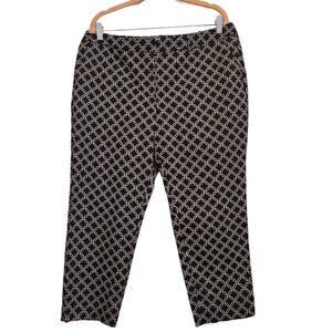 Worthington‎ Black & White Modern Fit Crop Pants Size 14